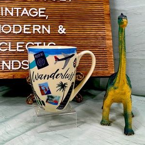 Wanderlust with Various Graphics Large Papyrus Ceramic Mug from Hallmark